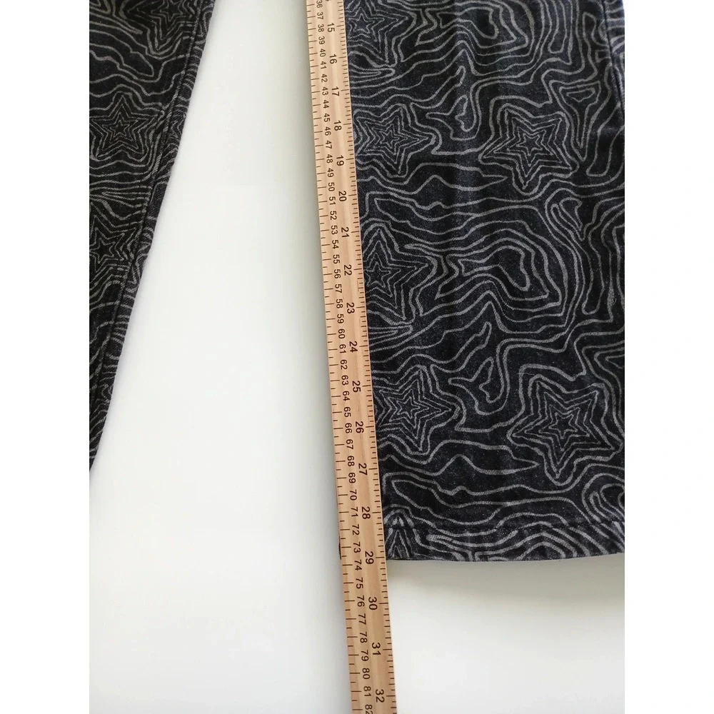 Milk It Funky Black & White Button Front Denim Jeans Women's Size 26 X 29 - Picture 10 of 12